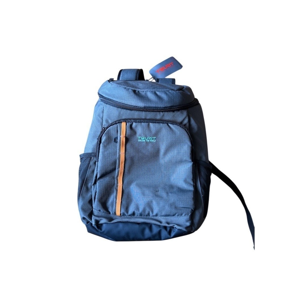 TOURIT Insulated Cooler Backpack Leakproof Soft Cooler Bag Gray/Blue hike picnic